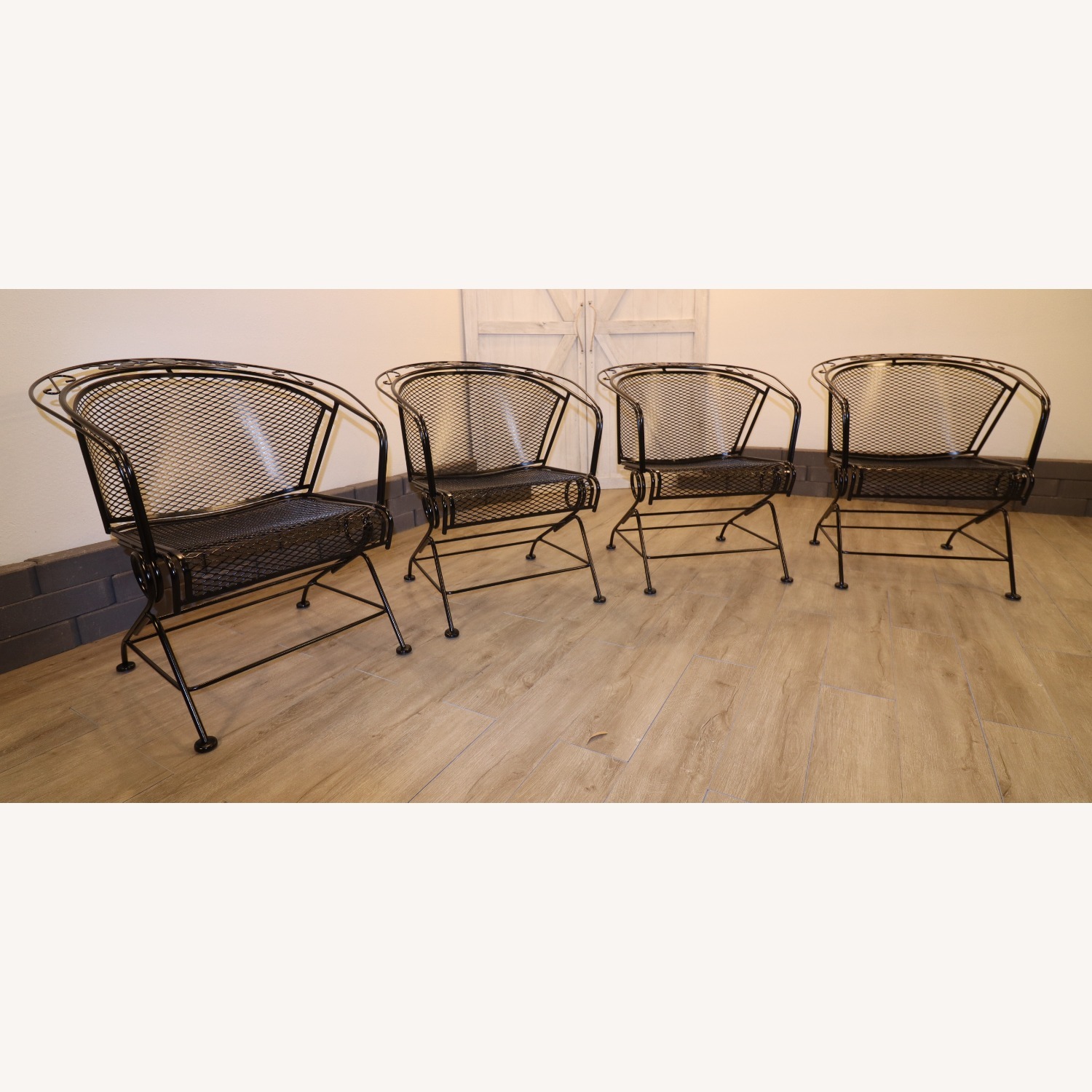 Meadow Craft Floral and Leaf Coil Spring Chairs - image-3