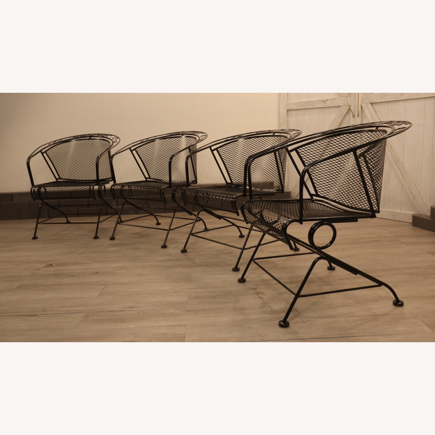 Meadow Craft Floral and Leaf Coil Spring Chairs - image-1