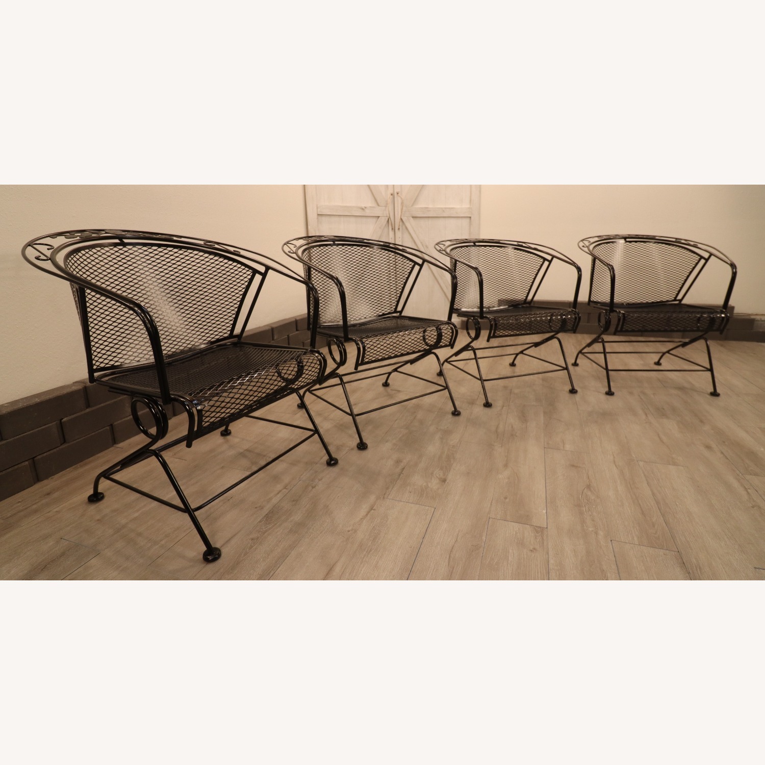 Meadow Craft Floral and Leaf Coil Spring Chairs - image-4