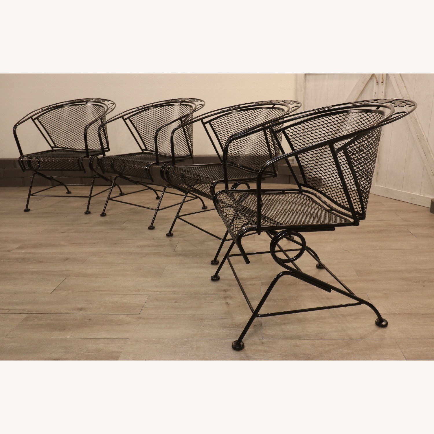 Meadow Craft Floral and Leaf Coil Spring Chairs - image-9
