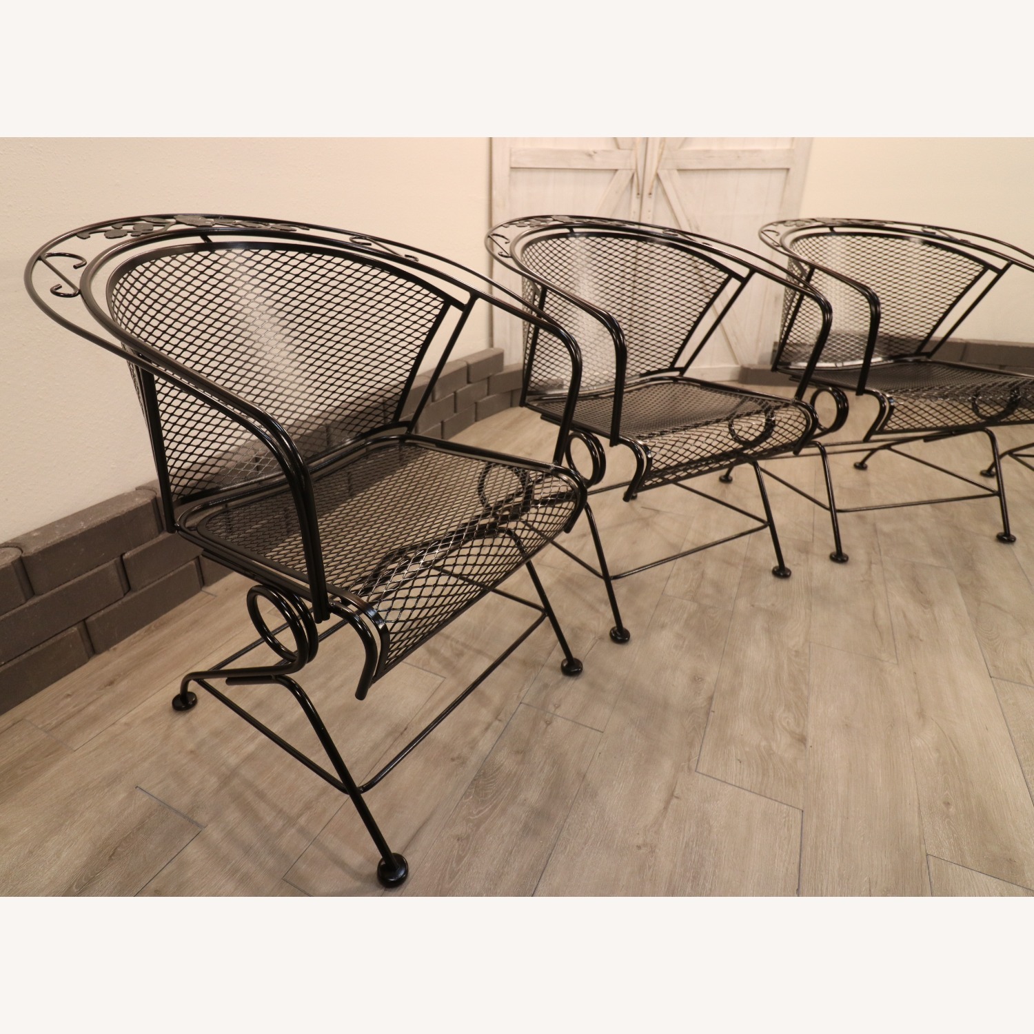 Meadow Craft Floral and Leaf Coil Spring Chairs - image-7