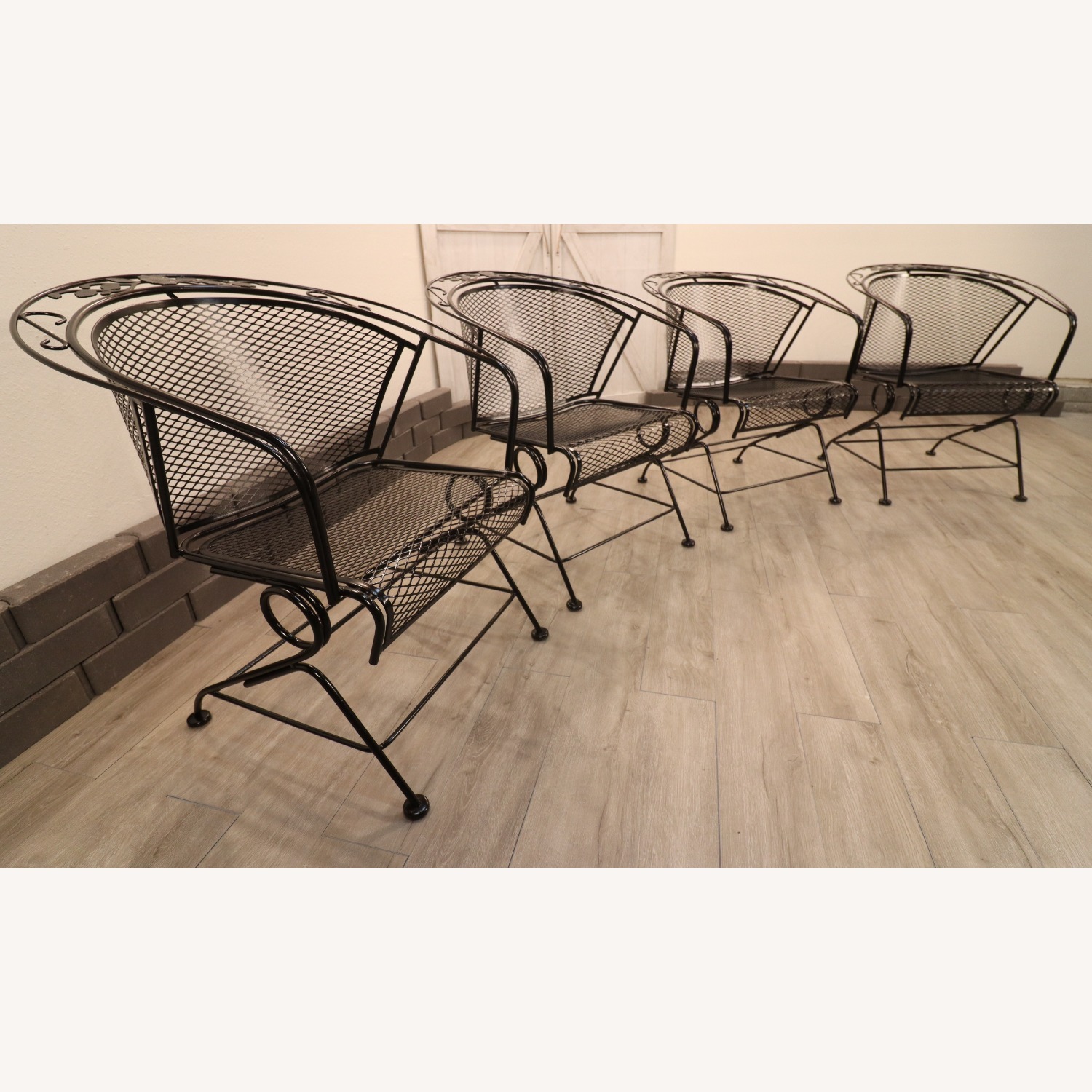 Meadow Craft Floral and Leaf Coil Spring Chairs - image-8