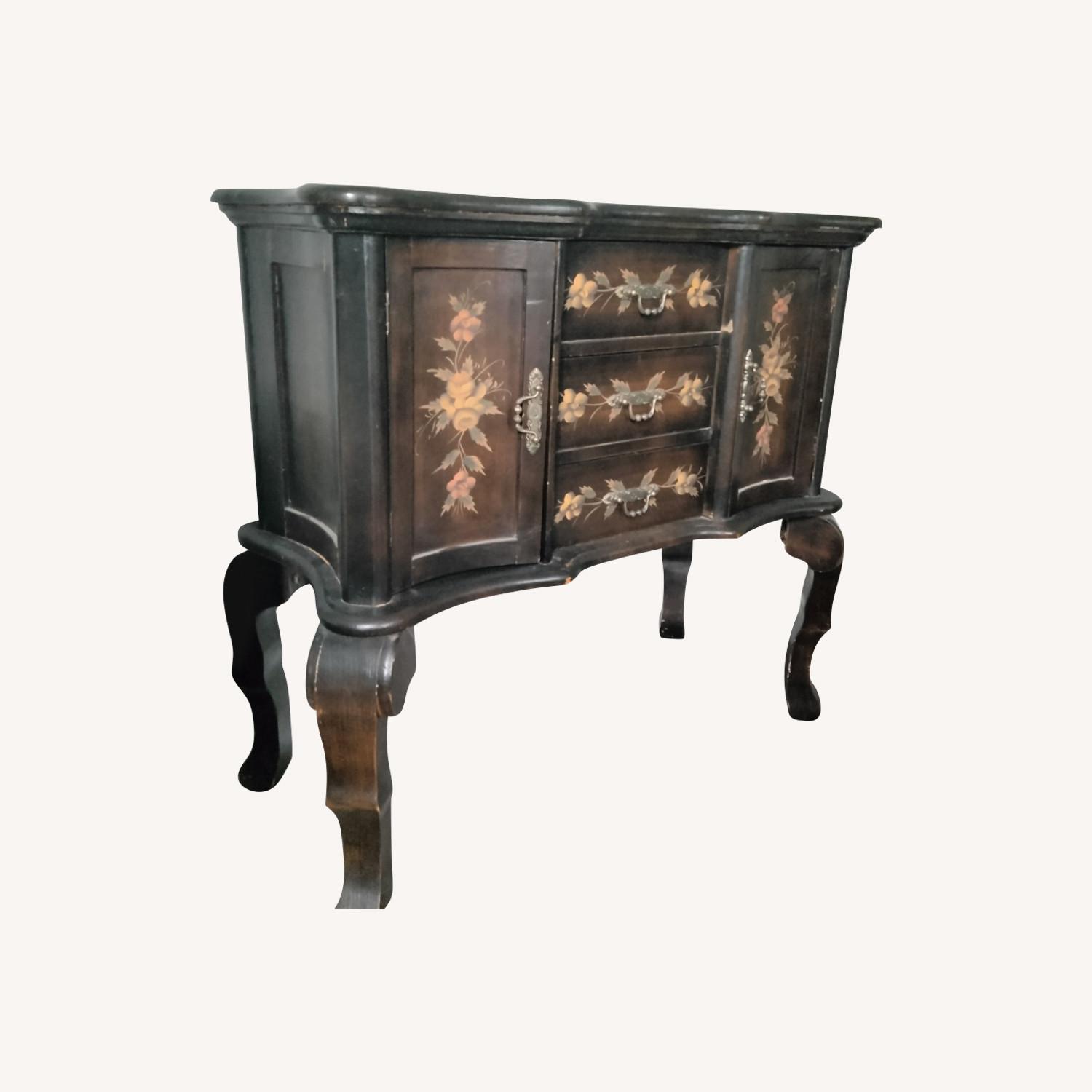 Hand-Painted Wooden Cabinet - image-0