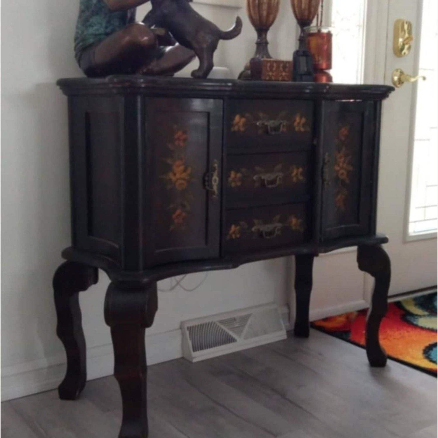 Hand-Painted Wooden Cabinet - image-3