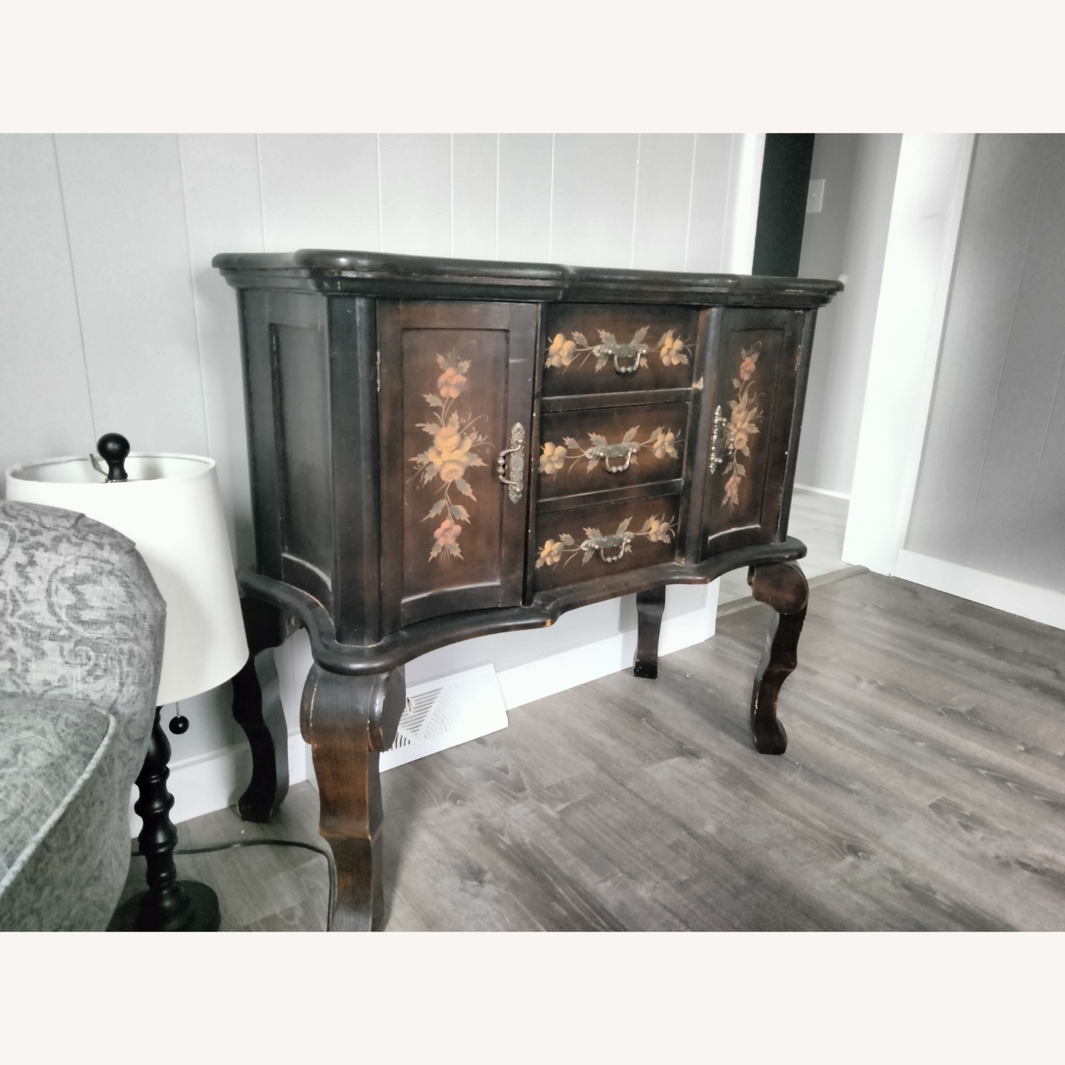 Hand-Painted Wooden Cabinet - image-1