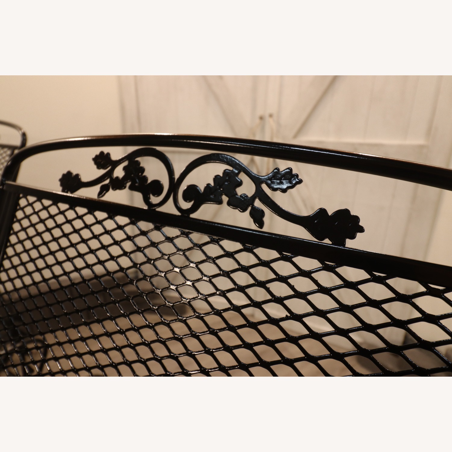 Acorn and Oak Leaf Wrought Iron Chaise Loungers - image-5