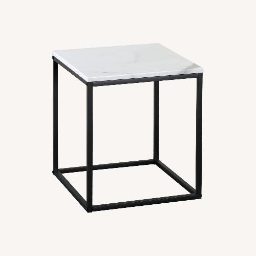Used Wayfair Faux Marble End Table or Nightstand for sale on AptDeco