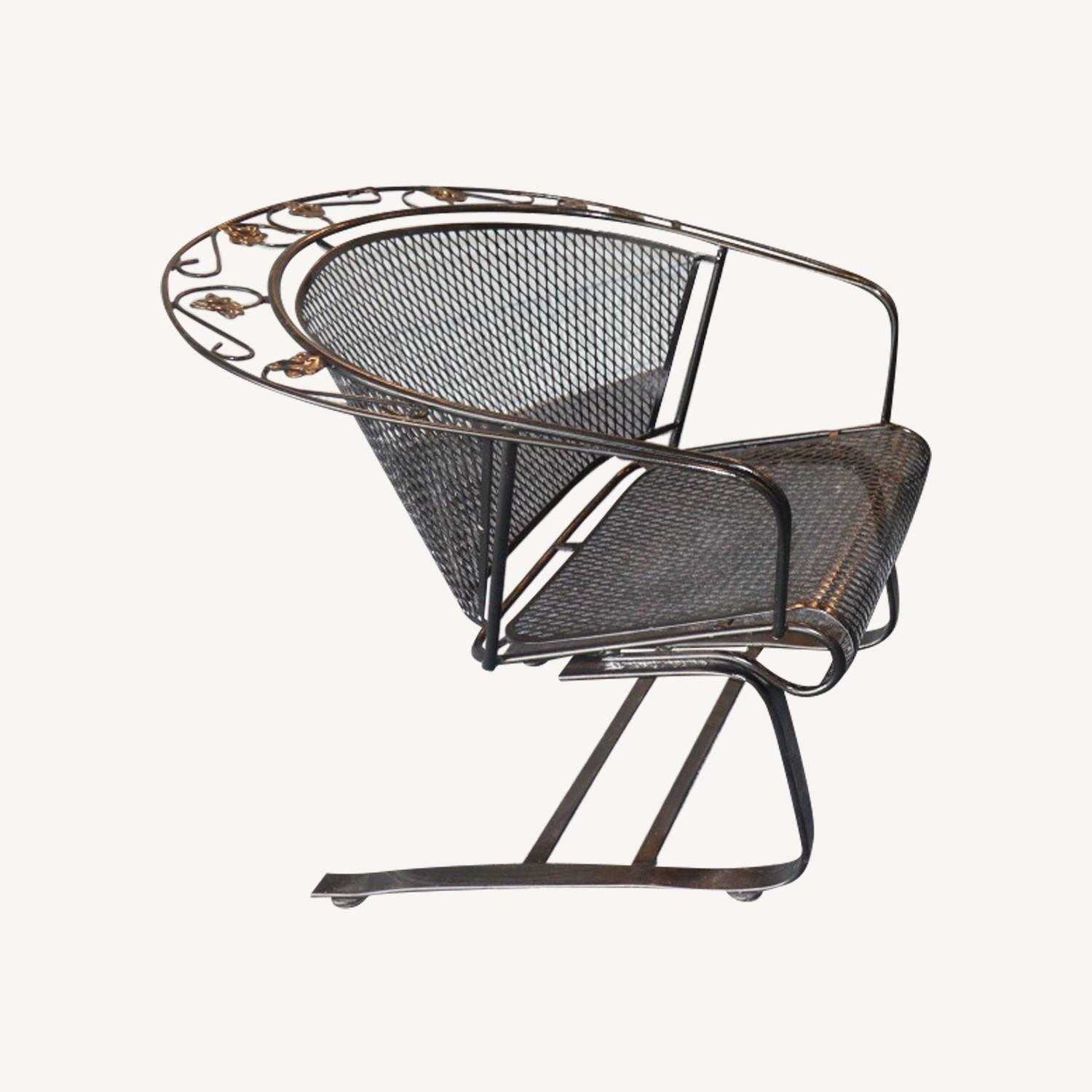 English Ivy Leaf Wrought Iron Chairs - image-9