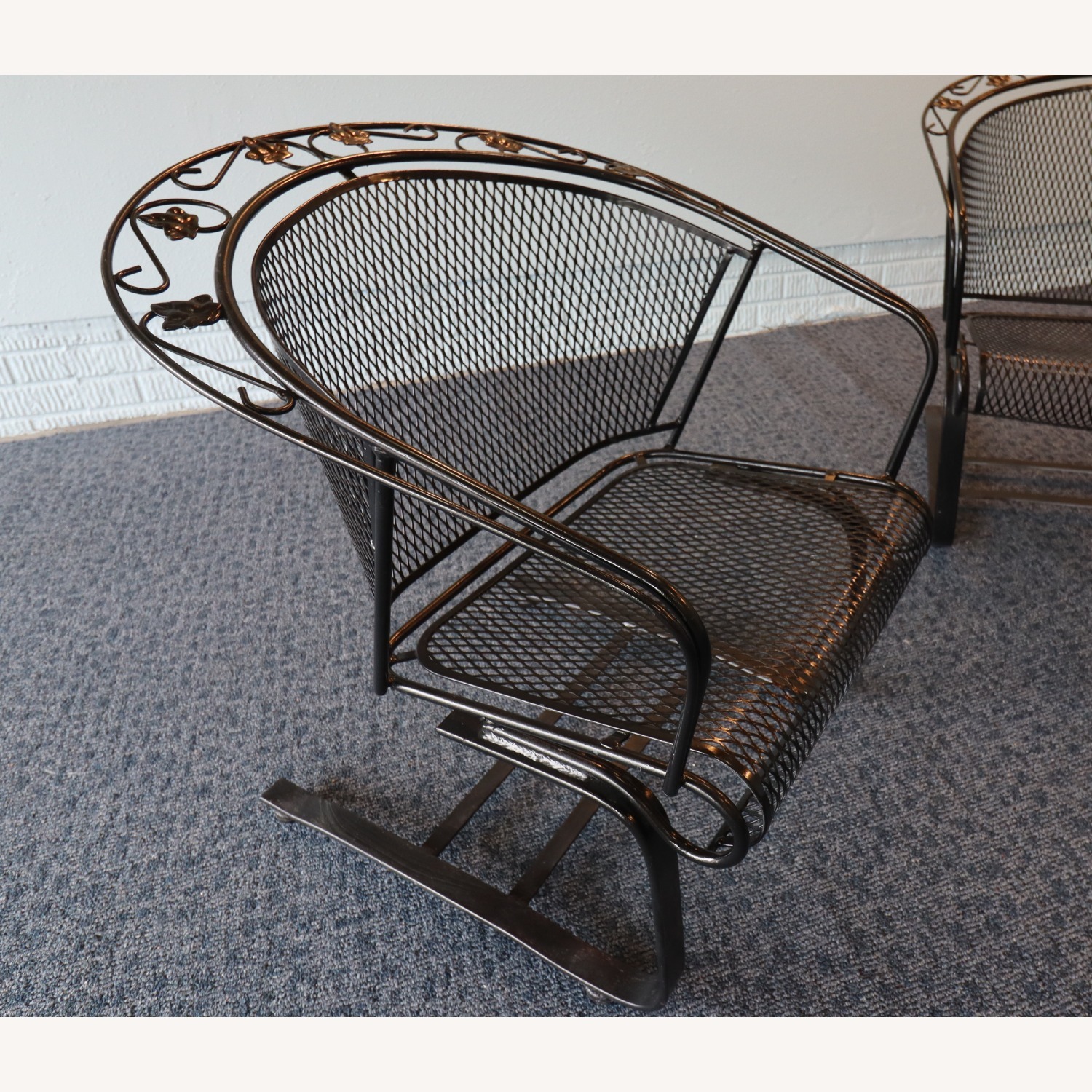 English Ivy Leaf Wrought Iron Chairs - image-2