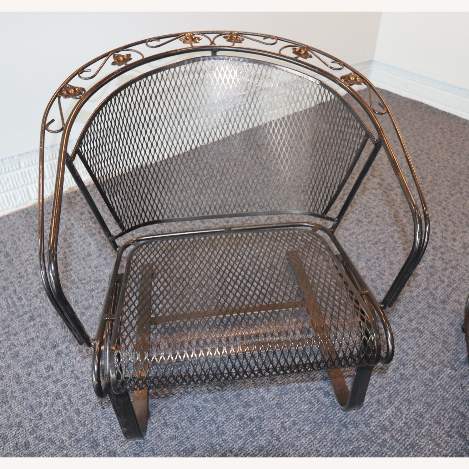 English Ivy Leaf Wrought Iron Chairs - image-5