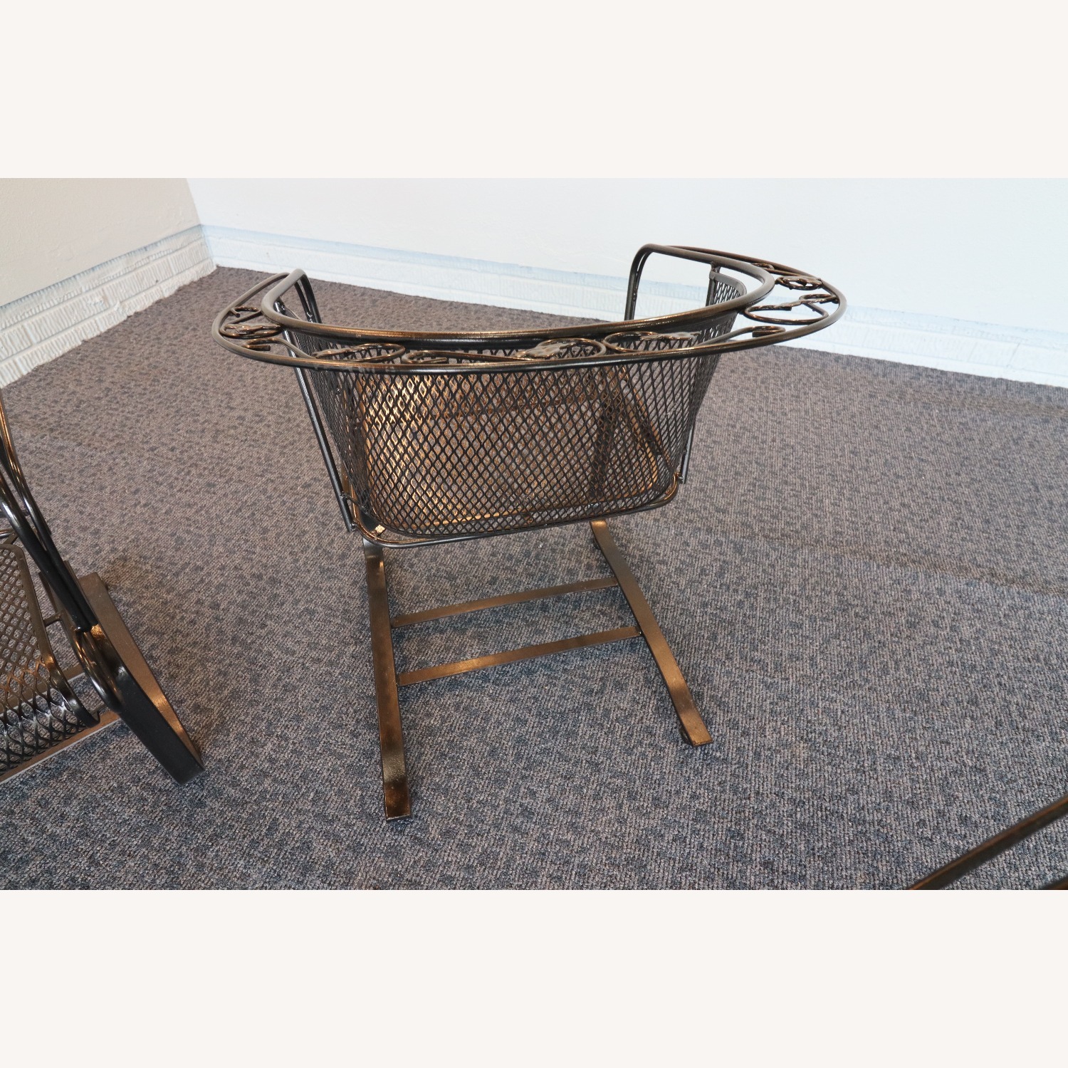 English Ivy Leaf Wrought Iron Chairs - image-7