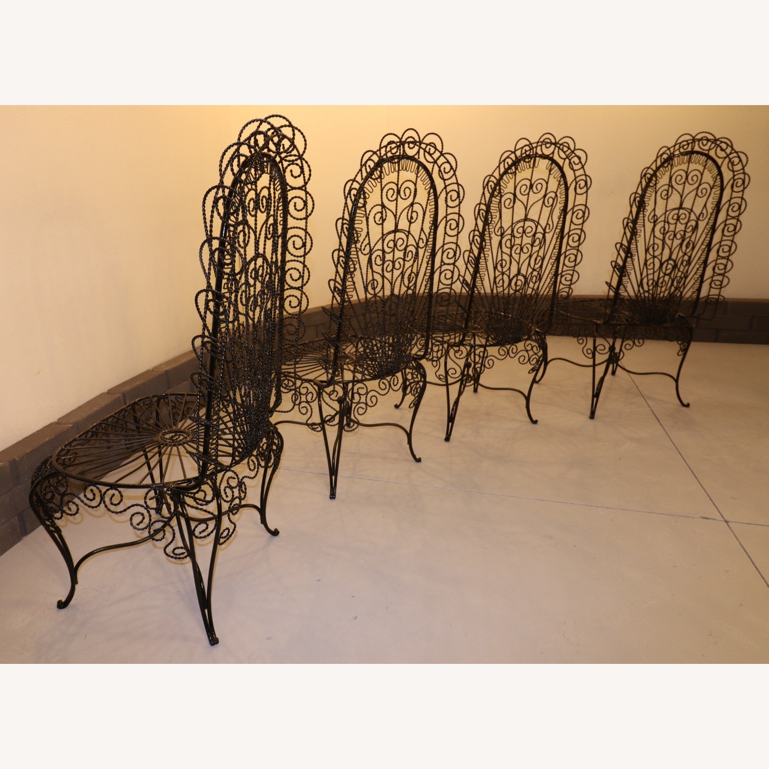 John Salterini High-Back Hearts Peacock Chairs - image-7