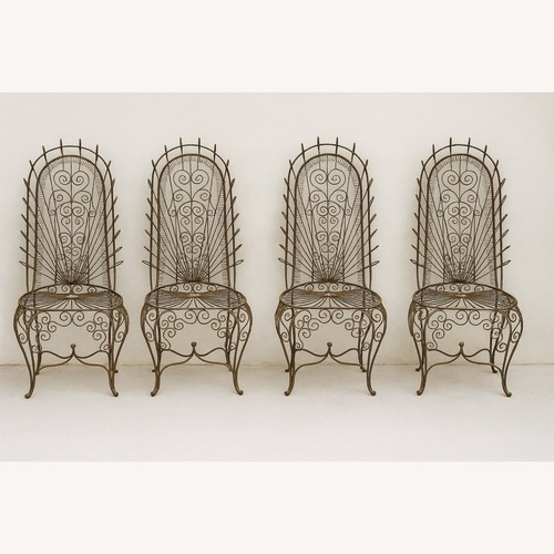 Used John Salterini High-Back Hearts Peacock Chairs for sale on AptDeco