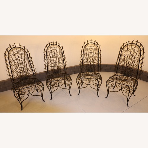 Used John Salterini High-Back Hearts Peacock Chairs for sale on AptDeco
