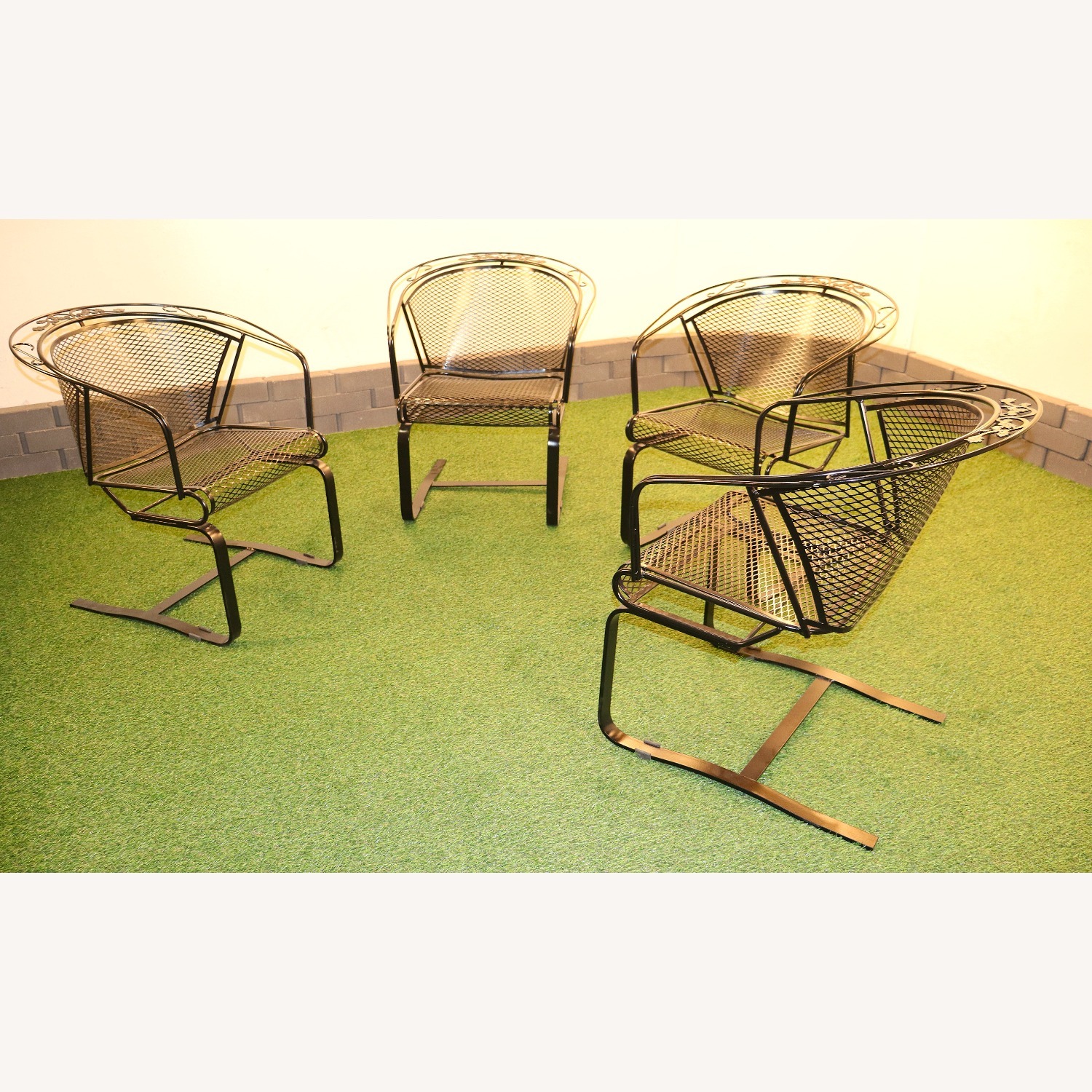 Acorn and Oak Leaf Wrought Iron Rockers - image-7