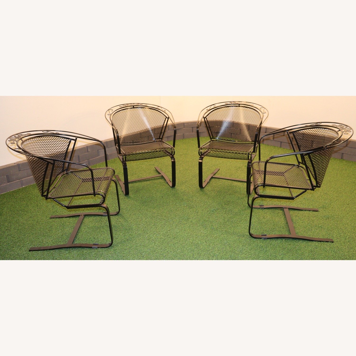 Acorn and Oak Leaf Wrought Iron Rockers - image-3