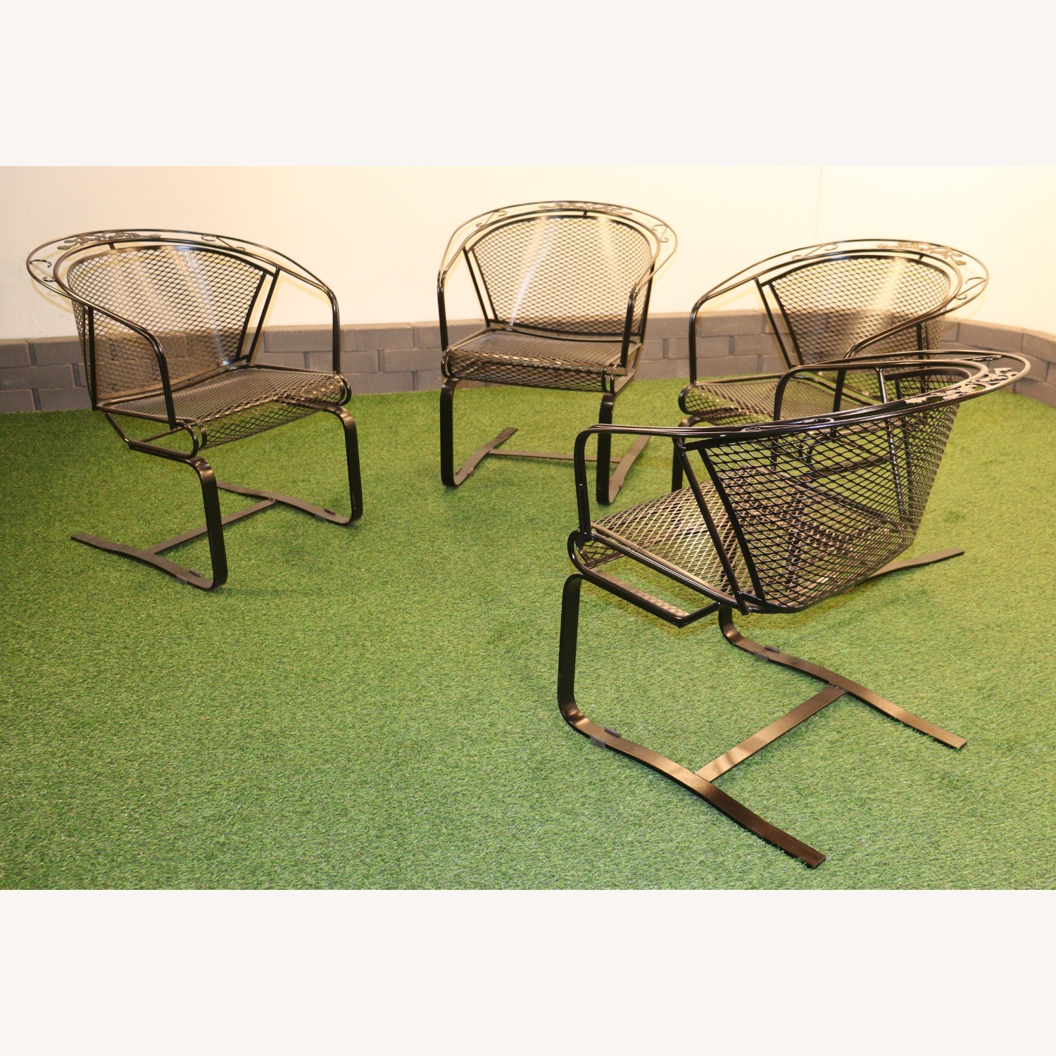 Acorn and Oak Leaf Wrought Iron Rockers - image-4
