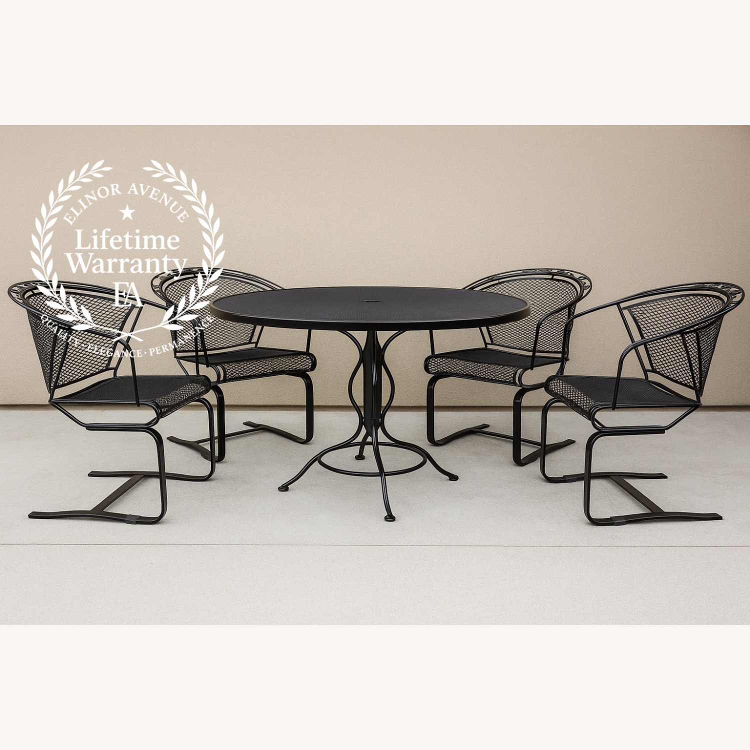 Acorn and Oak Leaf Wrought Iron Rockers - image-0