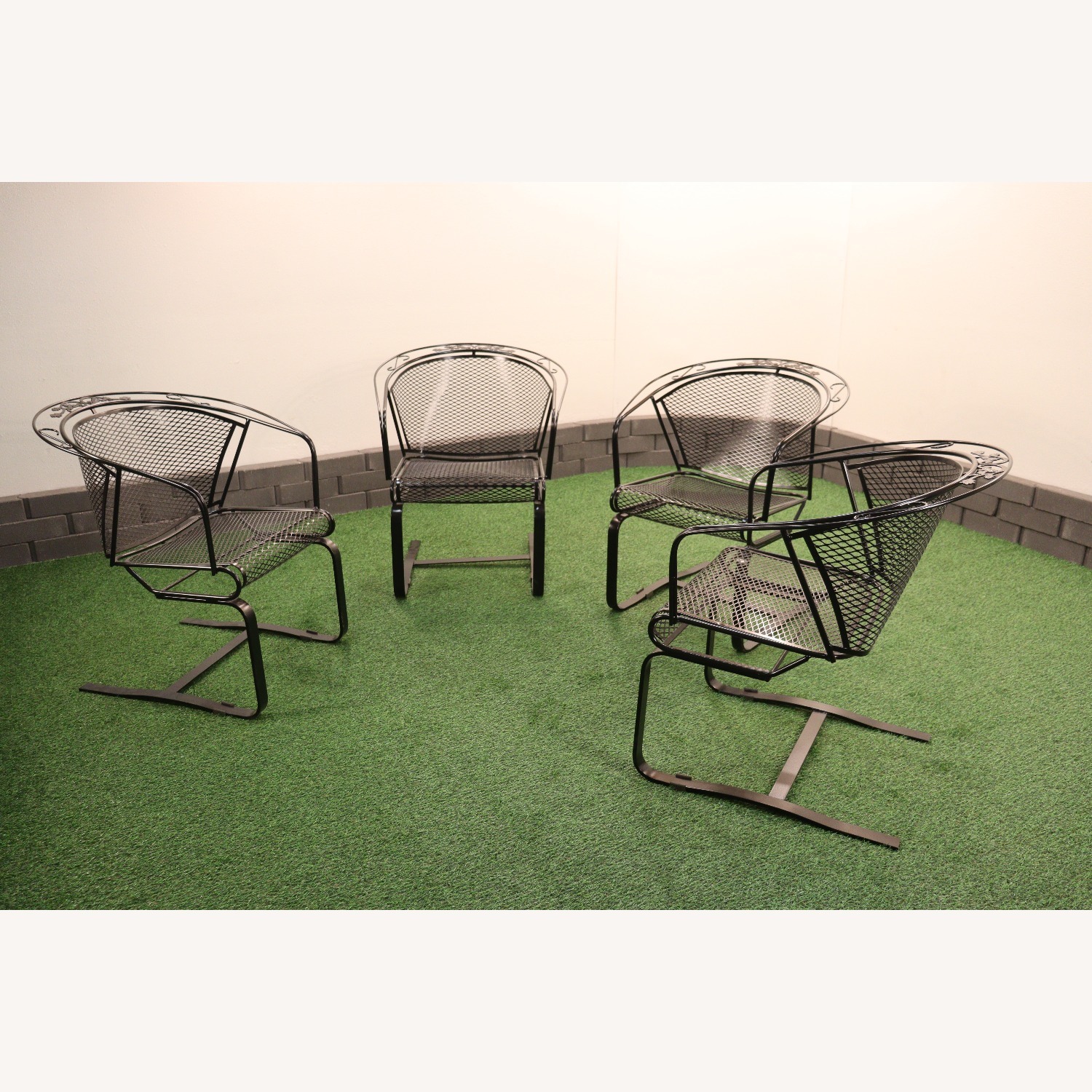 Acorn and Oak Leaf Wrought Iron Rockers - image-2