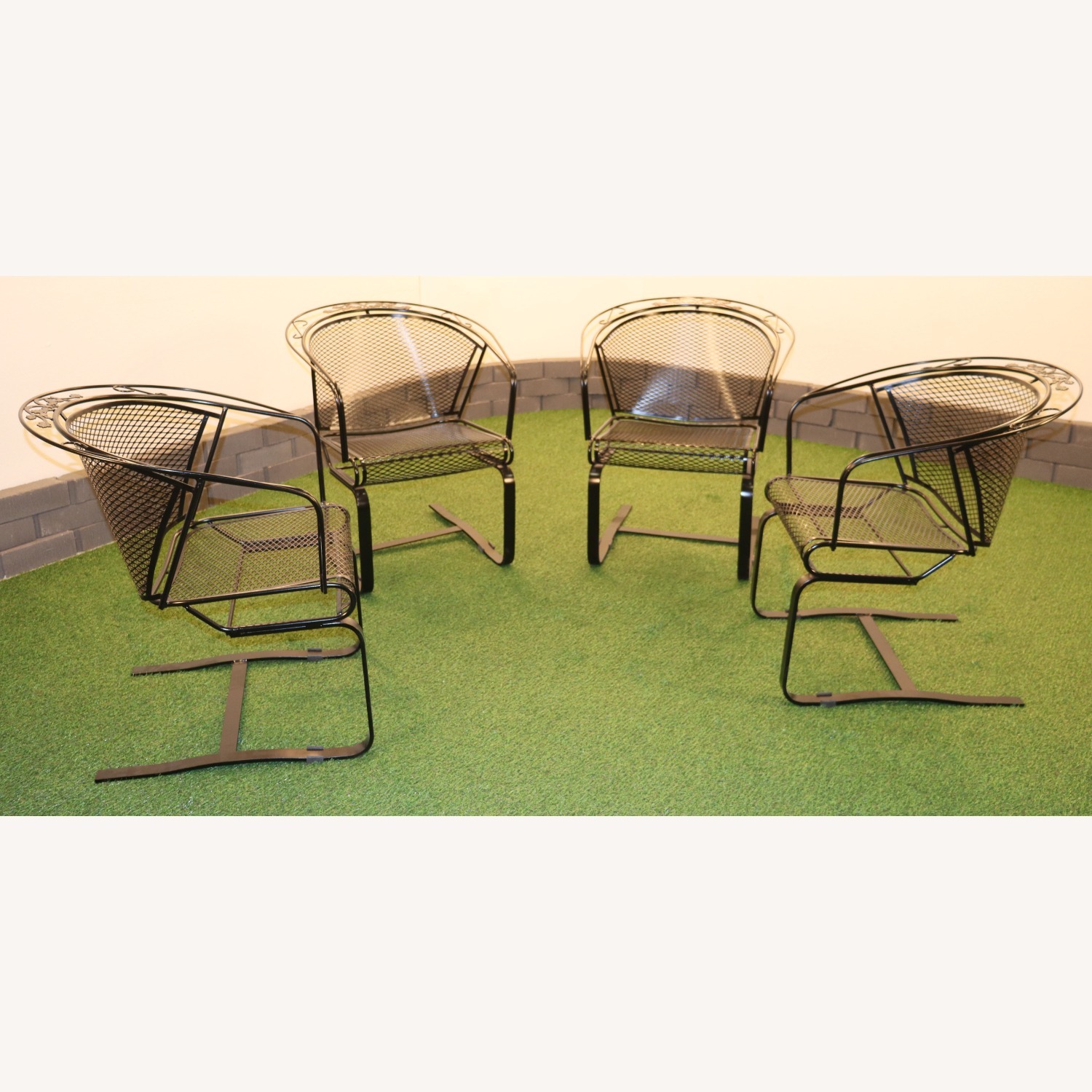 Acorn and Oak Leaf Wrought Iron Rockers - image-6