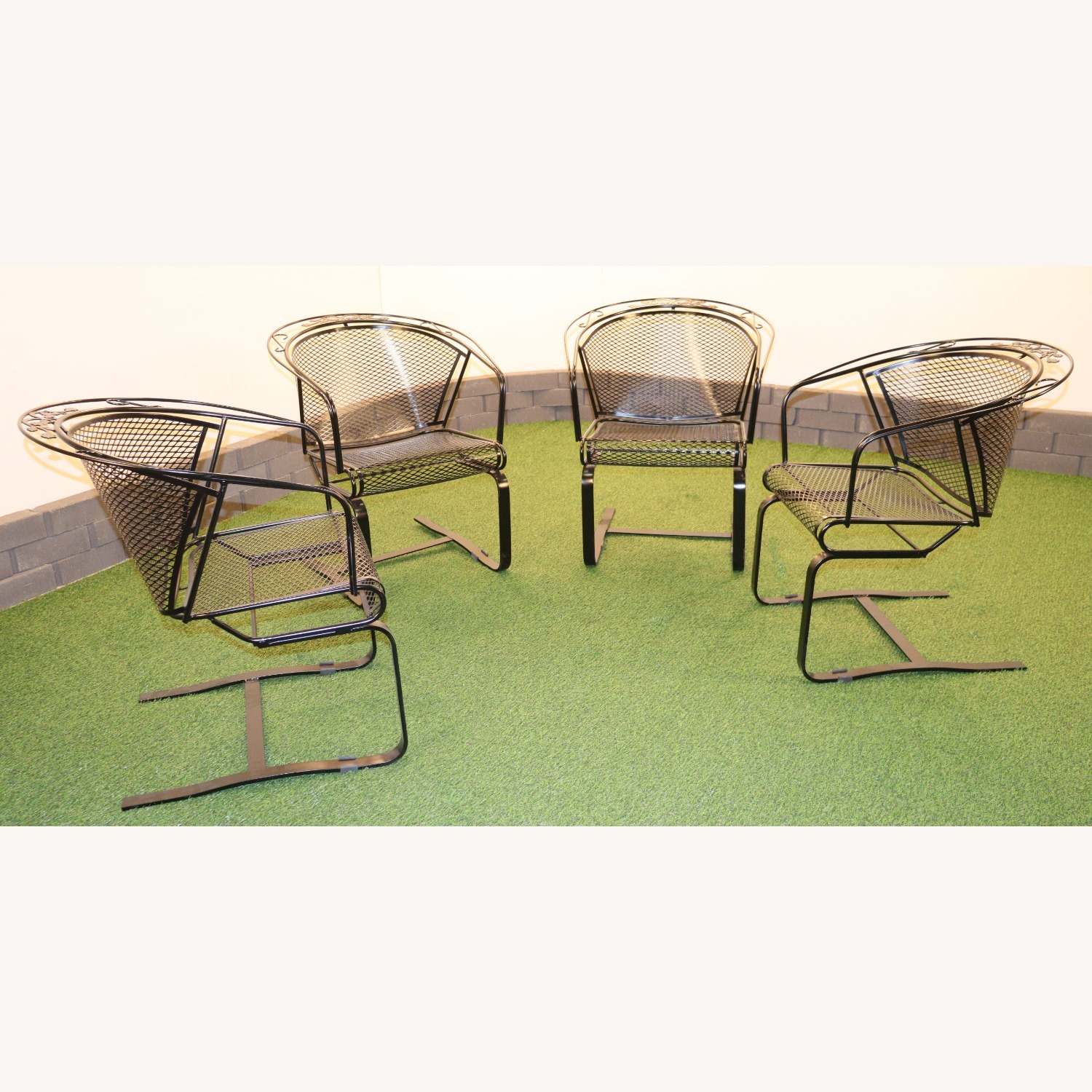 Acorn and Oak Leaf Wrought Iron Rockers - image-5