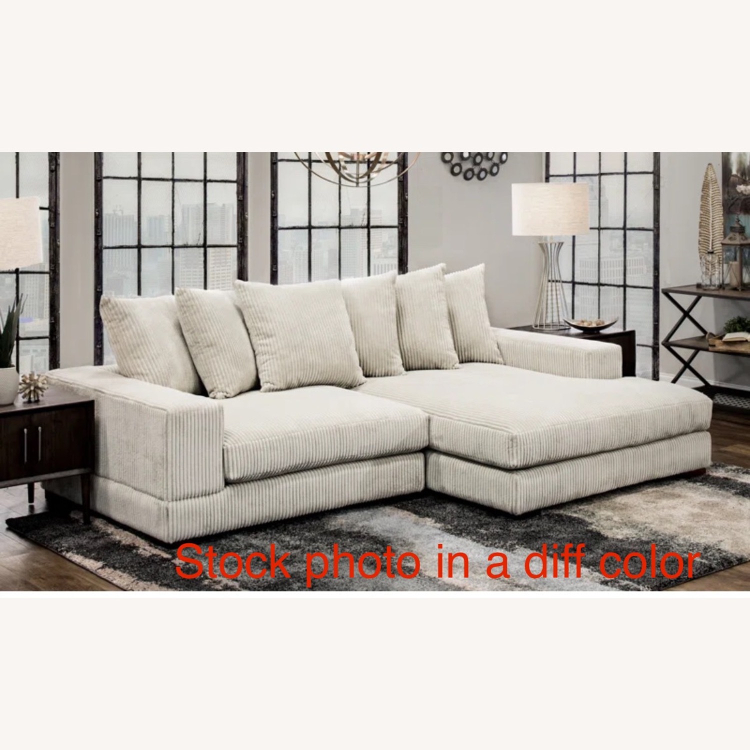Luxe 108" Corduroy Sectional - image-4