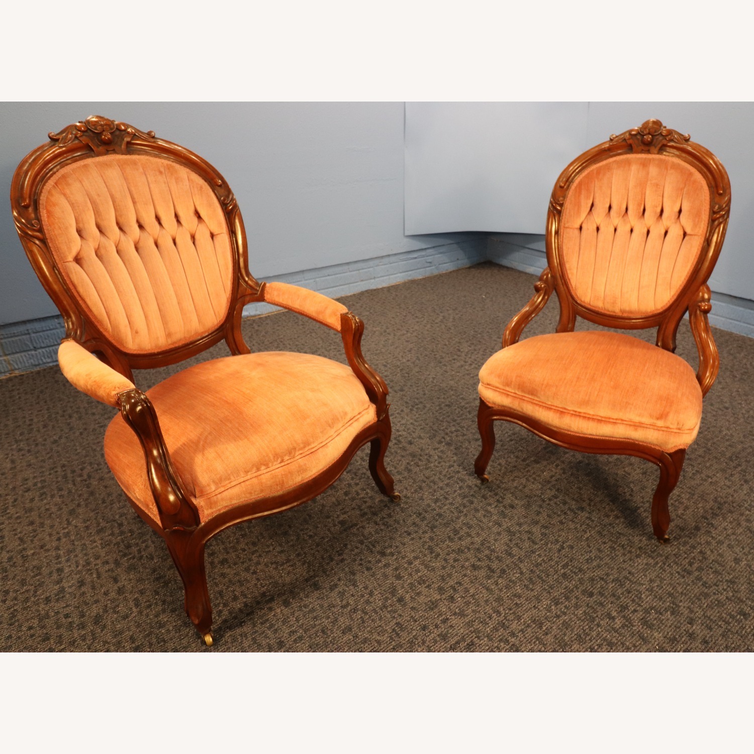 French Rococo "Gentleman and Lady's" Chairs - image-5