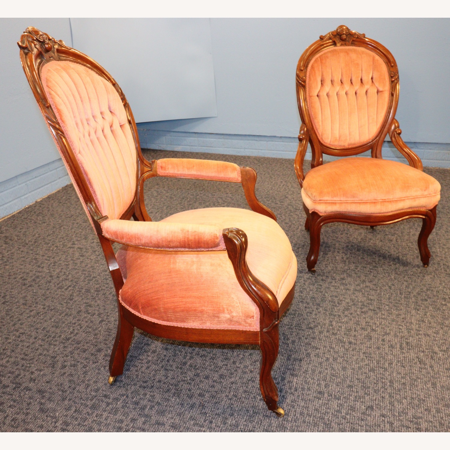 French Rococo "Gentleman and Lady's" Chairs - image-3