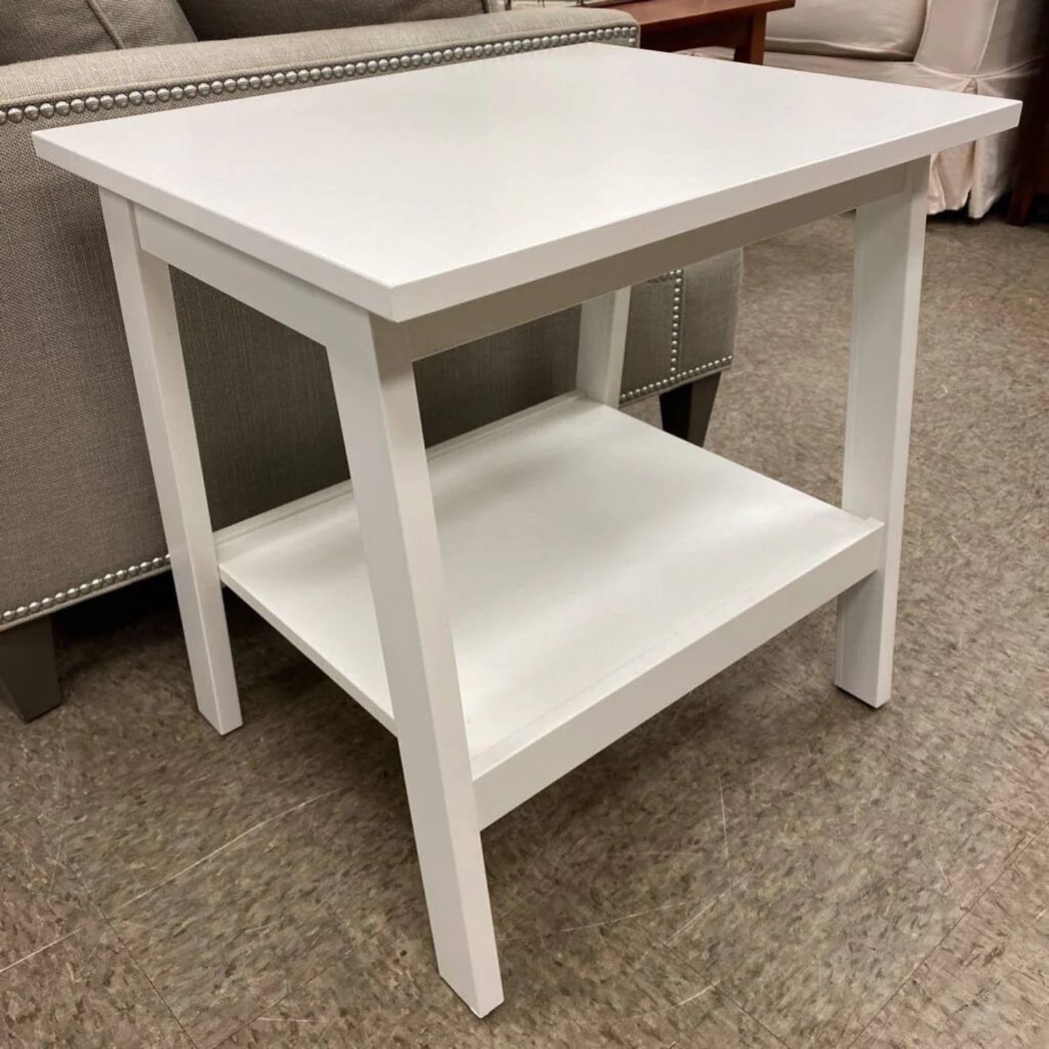 IKEA LUNNARP Two White Side Tables - image-4