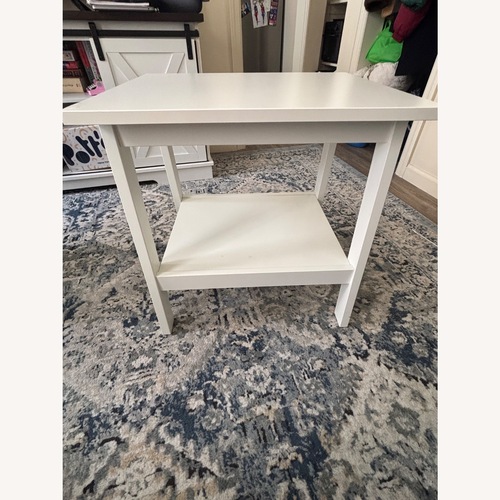 Used IKEA LUNNARP Two White Side Tables for sale on AptDeco