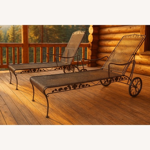 Used Russell Woodard Floral-Themed Chaise Loungers for sale on AptDeco