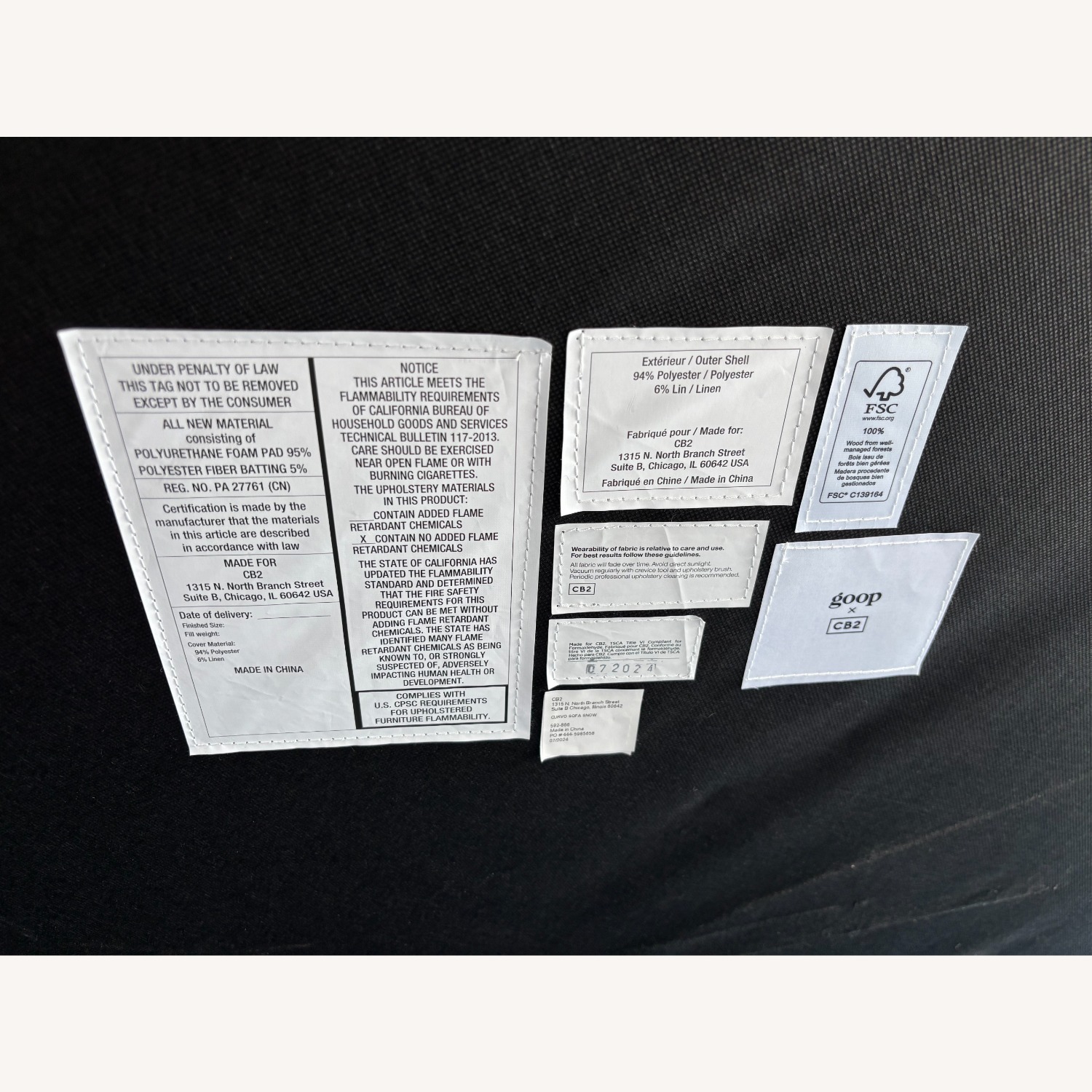 Curvo 75" White Performance Fabric Apartment Sofa by goop - image-3