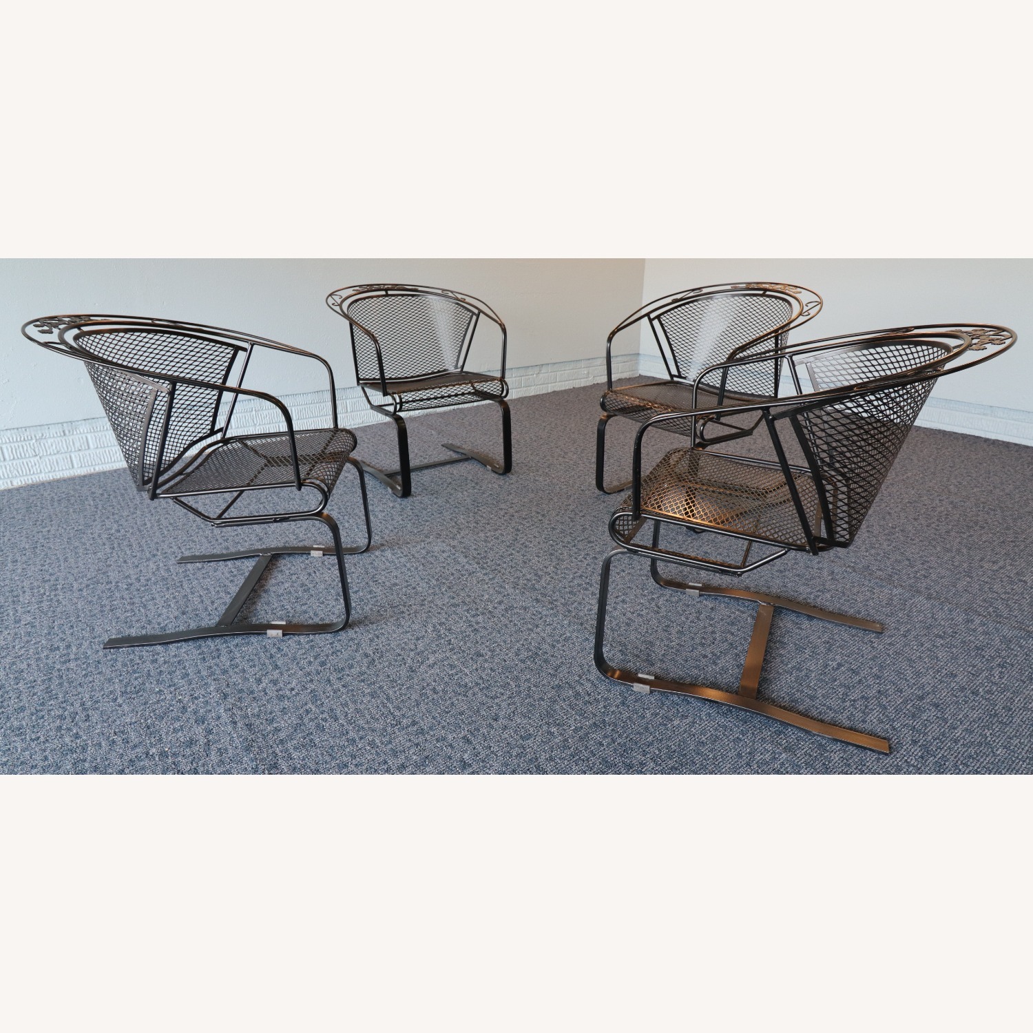 Woodard Acorn and Oak Leaf Wrought Iron Rockers - image-1