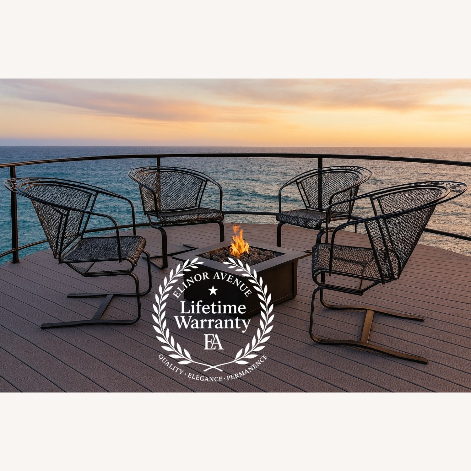 Woodard Acorn and Oak Leaf Wrought Iron Rockers - image-0