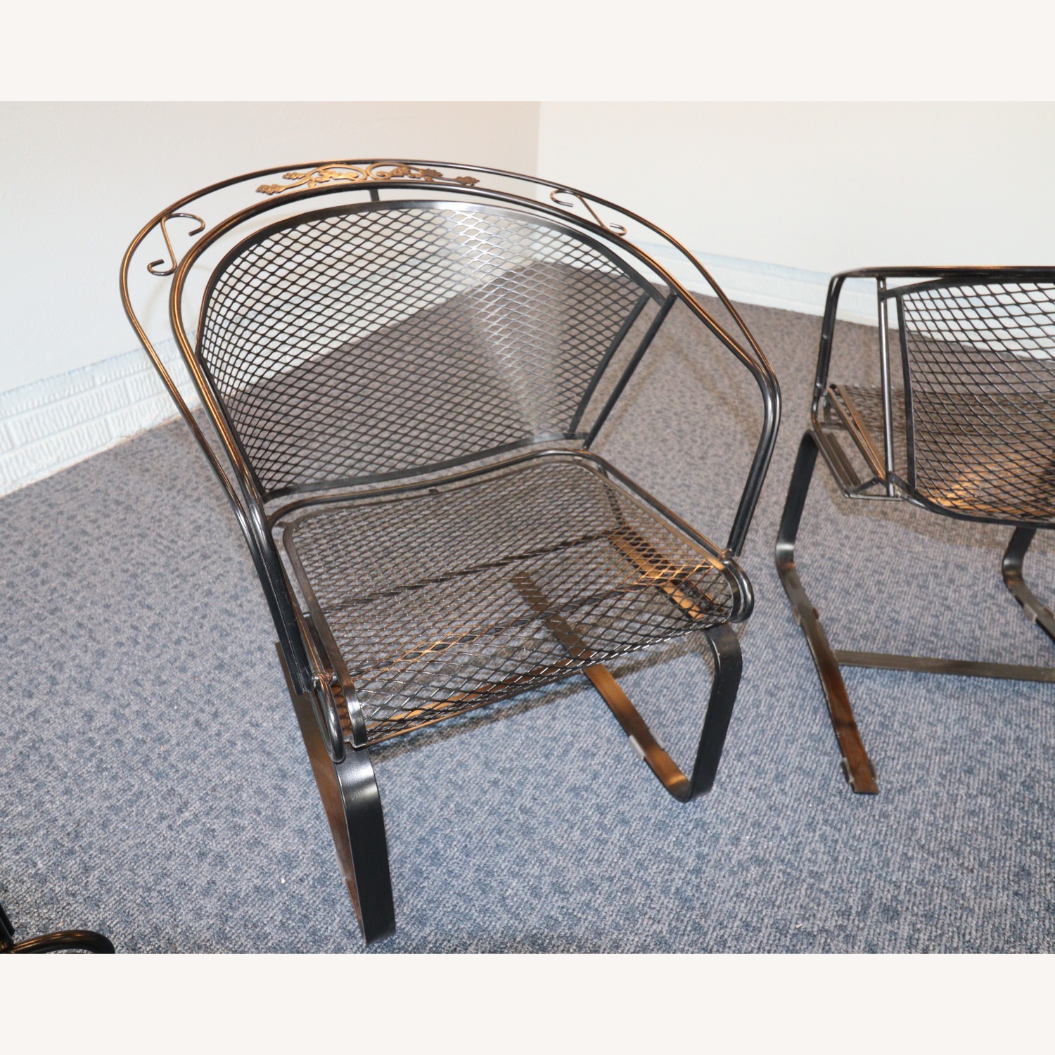 Woodard Acorn and Oak Leaf Wrought Iron Rockers - image-4