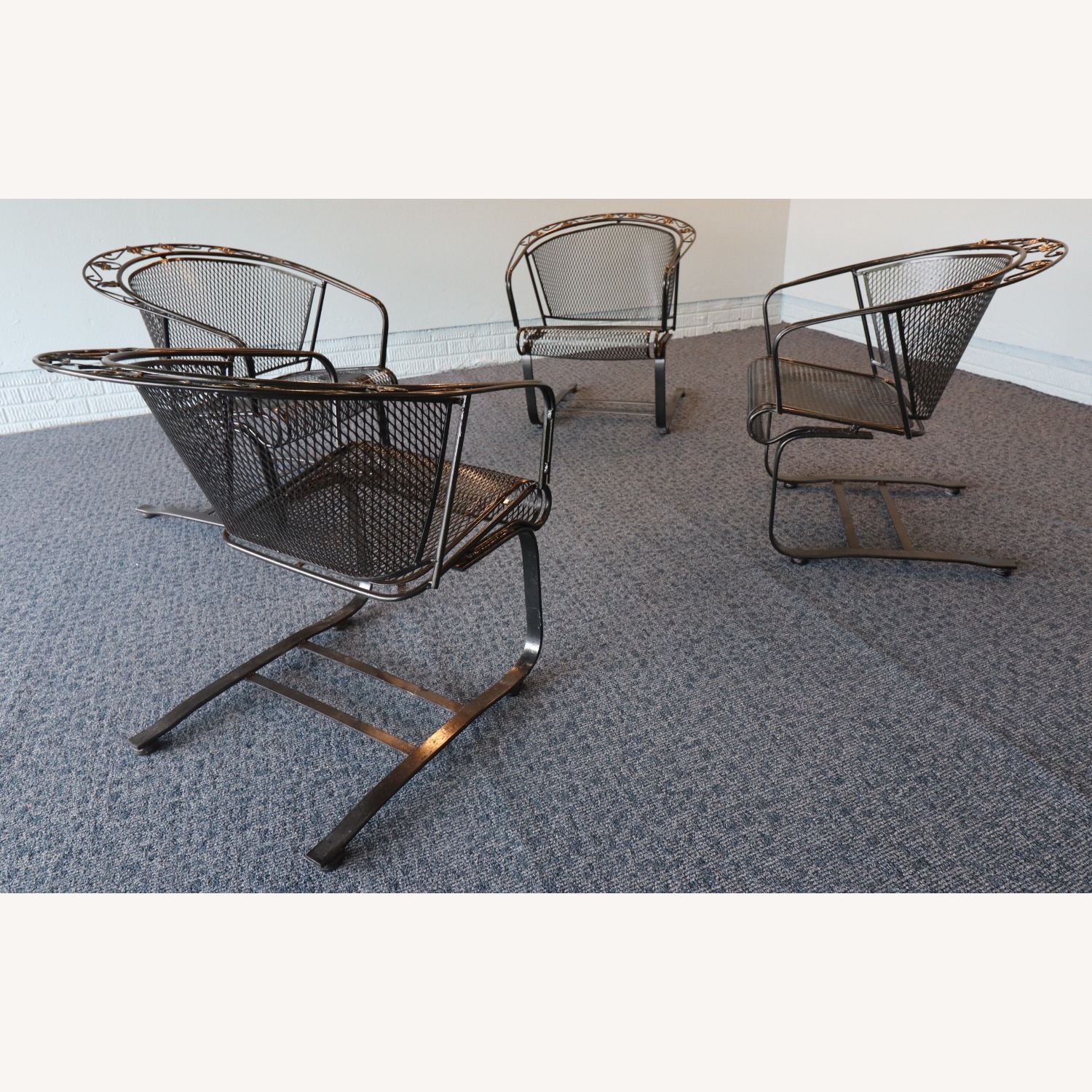 Woodard Acorn and Oak Leaf Wrought Iron Rockers - image-9