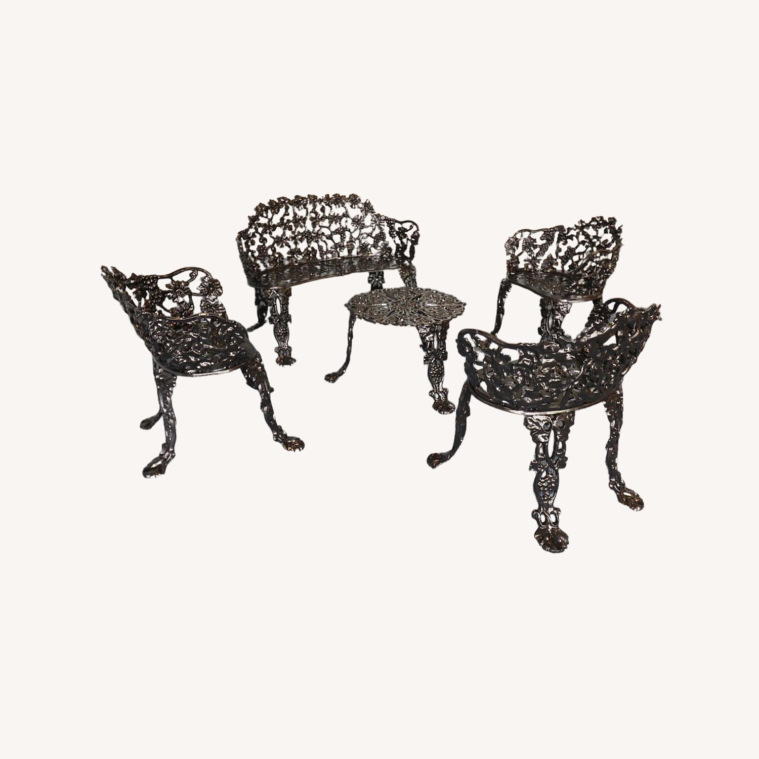 Cast Iron Grapevine Garden Set-Complete - image-11