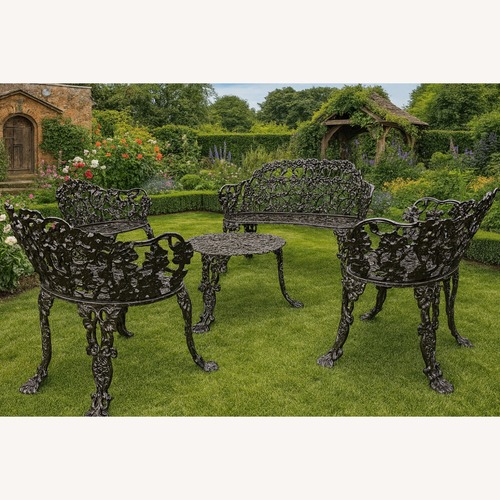 Used Cast Iron Grapevine Garden Set-Complete for sale on AptDeco
