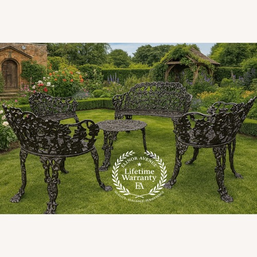 Used Cast Iron Grapevine Garden Set-Complete for sale on AptDeco