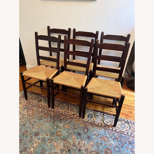 Used Set of 6 Vintage Ladderback Dining Chairs for sale on AptDeco