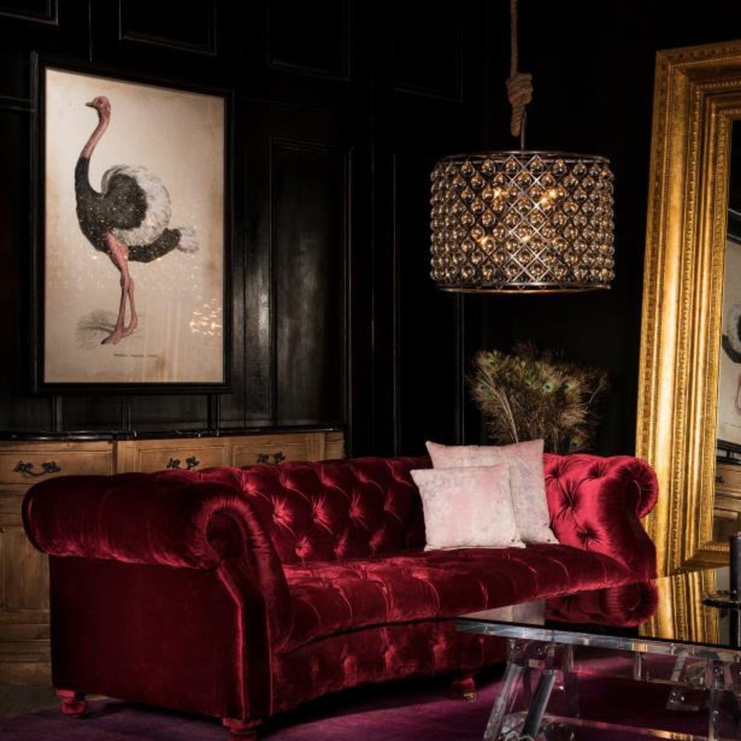 Timothy Oulton Velvet Serpentine Sofa - image-1