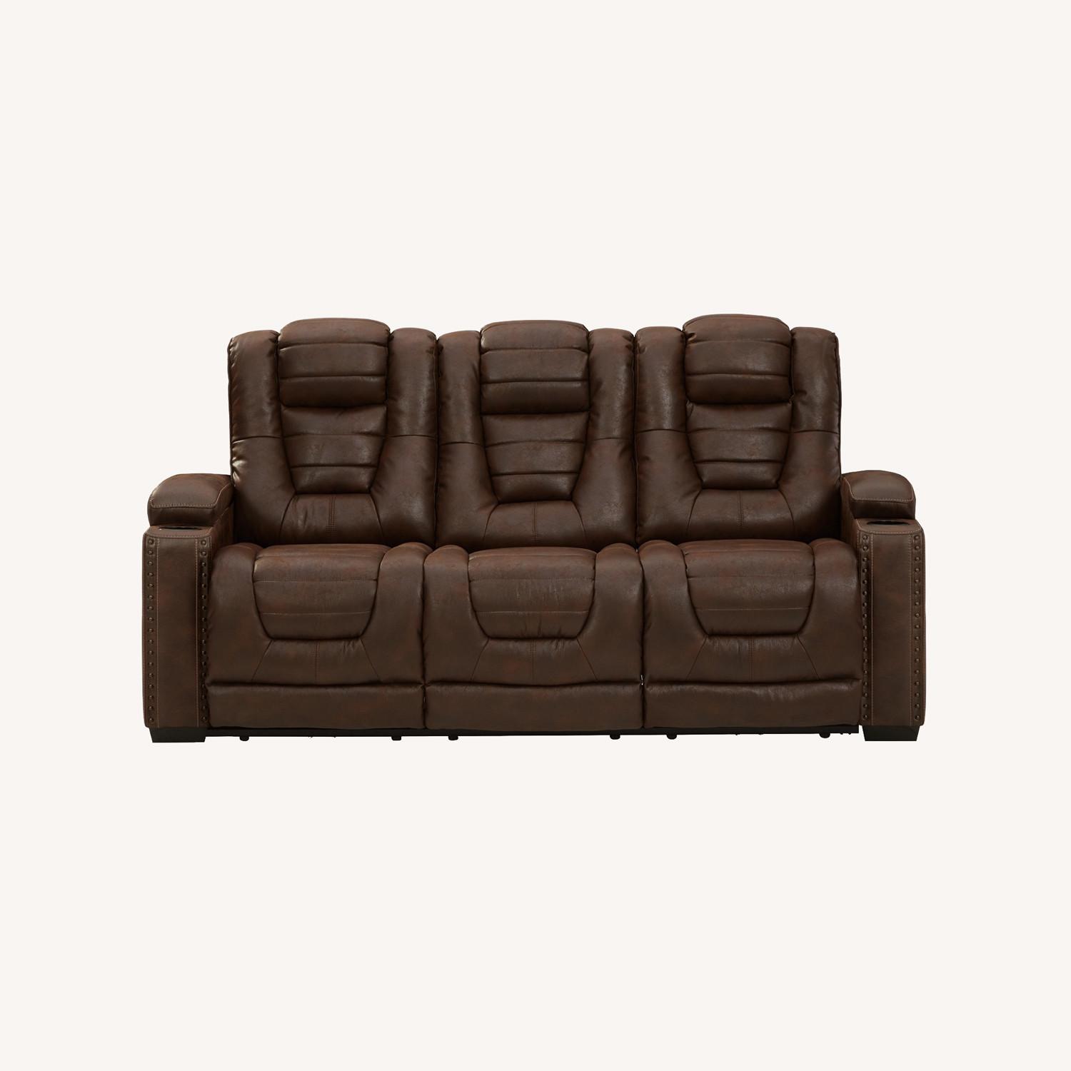 3 Seater Recliner w/storage and charging outlets - image-0