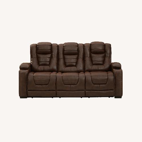Used 3 Seater Recliner w/storage and charging outlets for sale on AptDeco