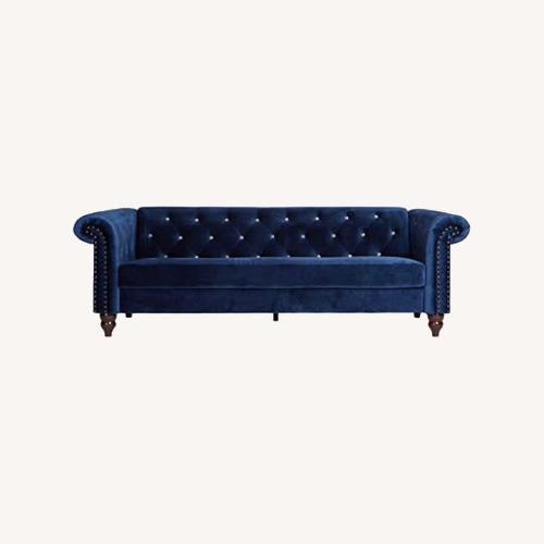 Used Malchin Casual Sofa W Faux Crystal Button Tufting for sale on AptDeco