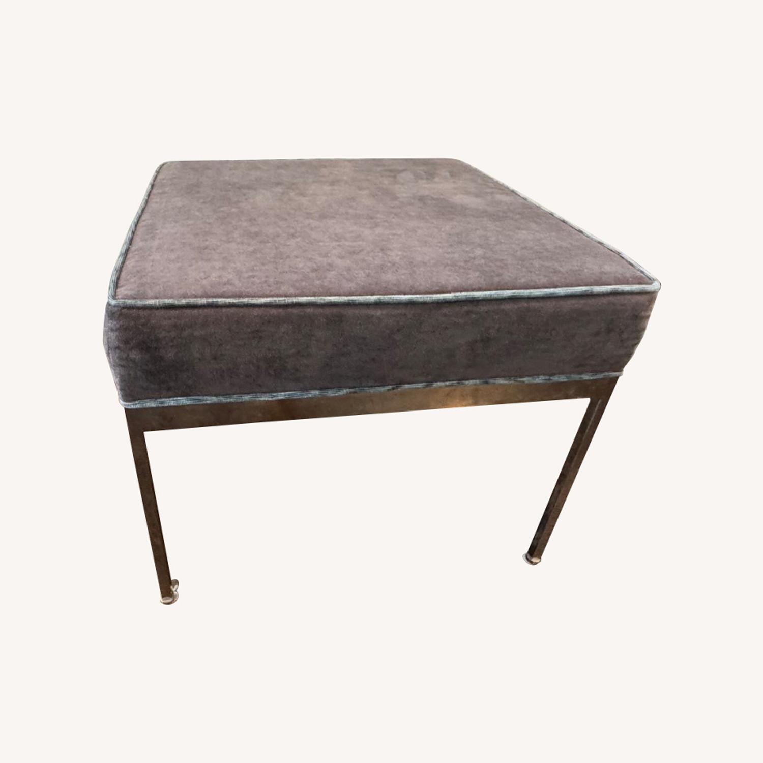 Two Purple Ottomans - image-0