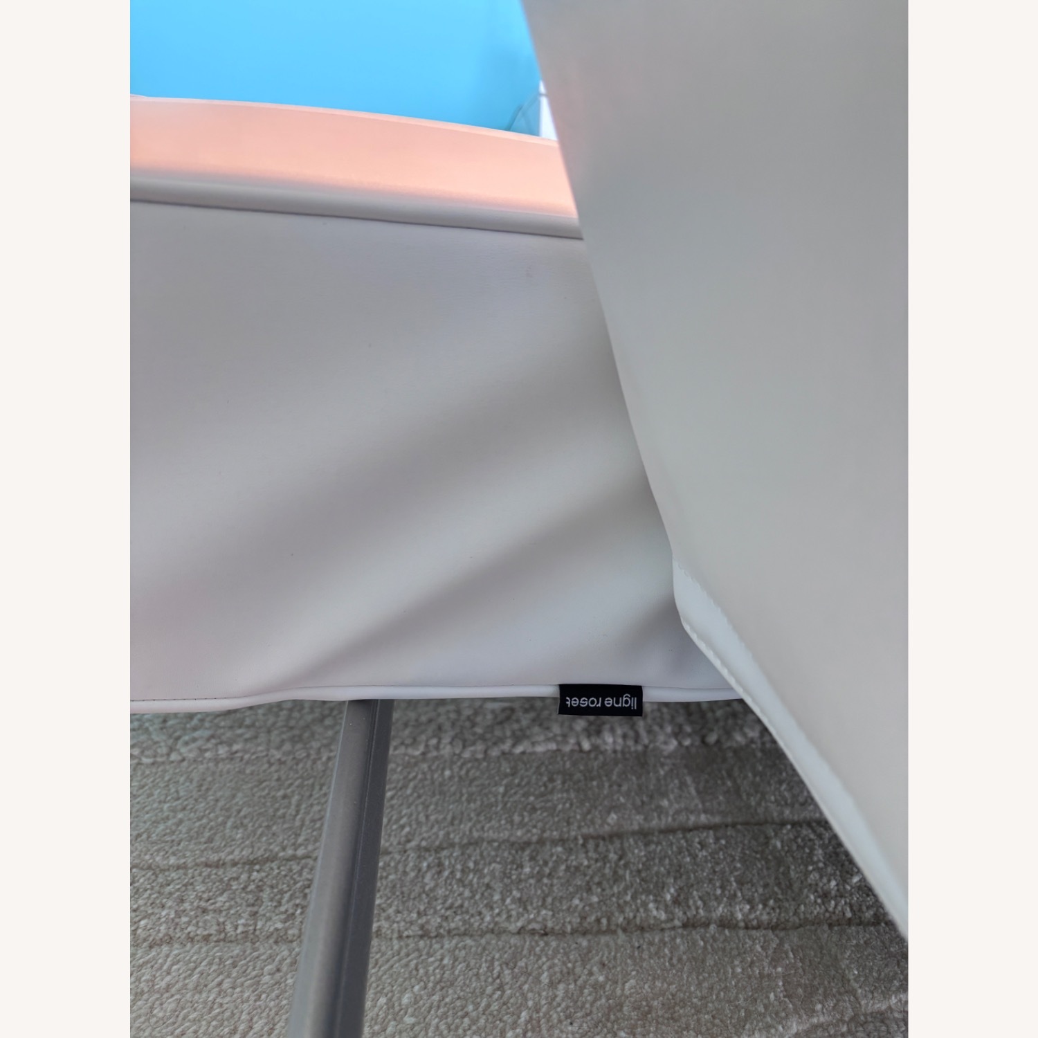 Ligne Roset Smala White Leather Sofa, Queen Bed - image-7