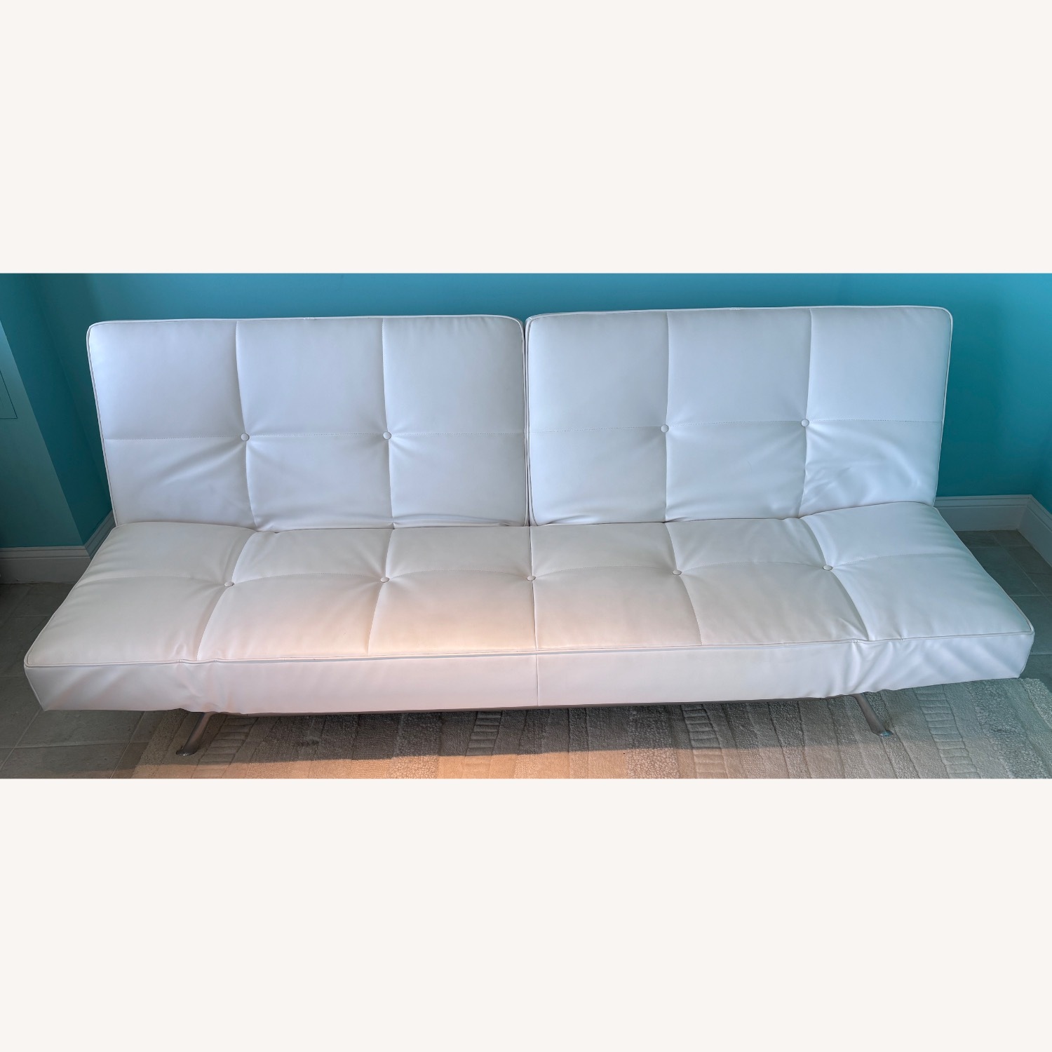 Ligne Roset Smala White Leather Sofa, Queen Bed - image-12