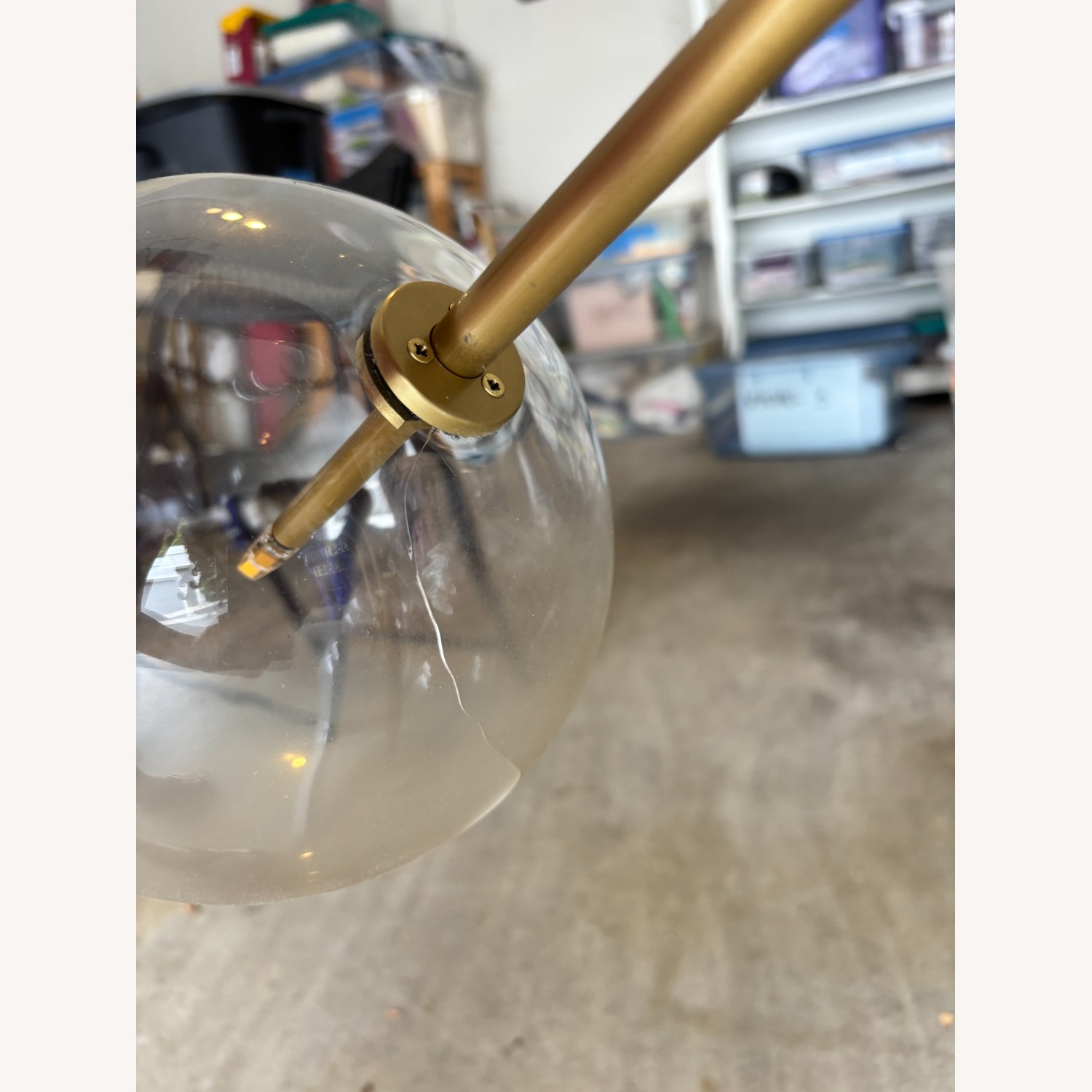 RH Glass Globe Mobile Round Chandelier - image-1