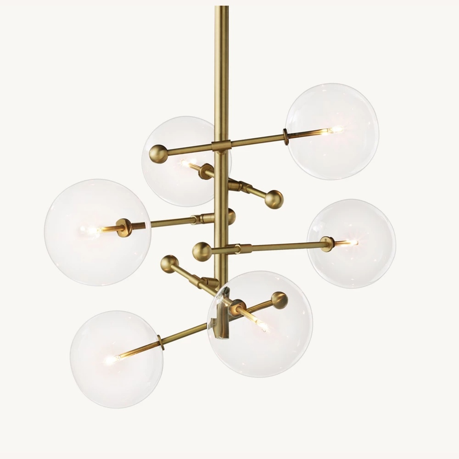 RH Glass Globe Mobile Round Chandelier - image-5
