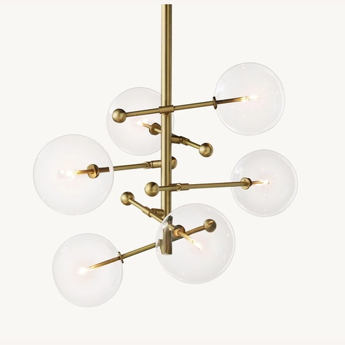 Used RH Glass Globe Mobile Round Chandelier for sale on AptDeco